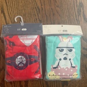 2 sets baby gap toddler Star Wars girls pajama sets 4T 5T Easter hearts red new